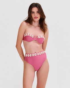 SEASHELL LYCRA EMBROIDERED BIKINI BOTTOM