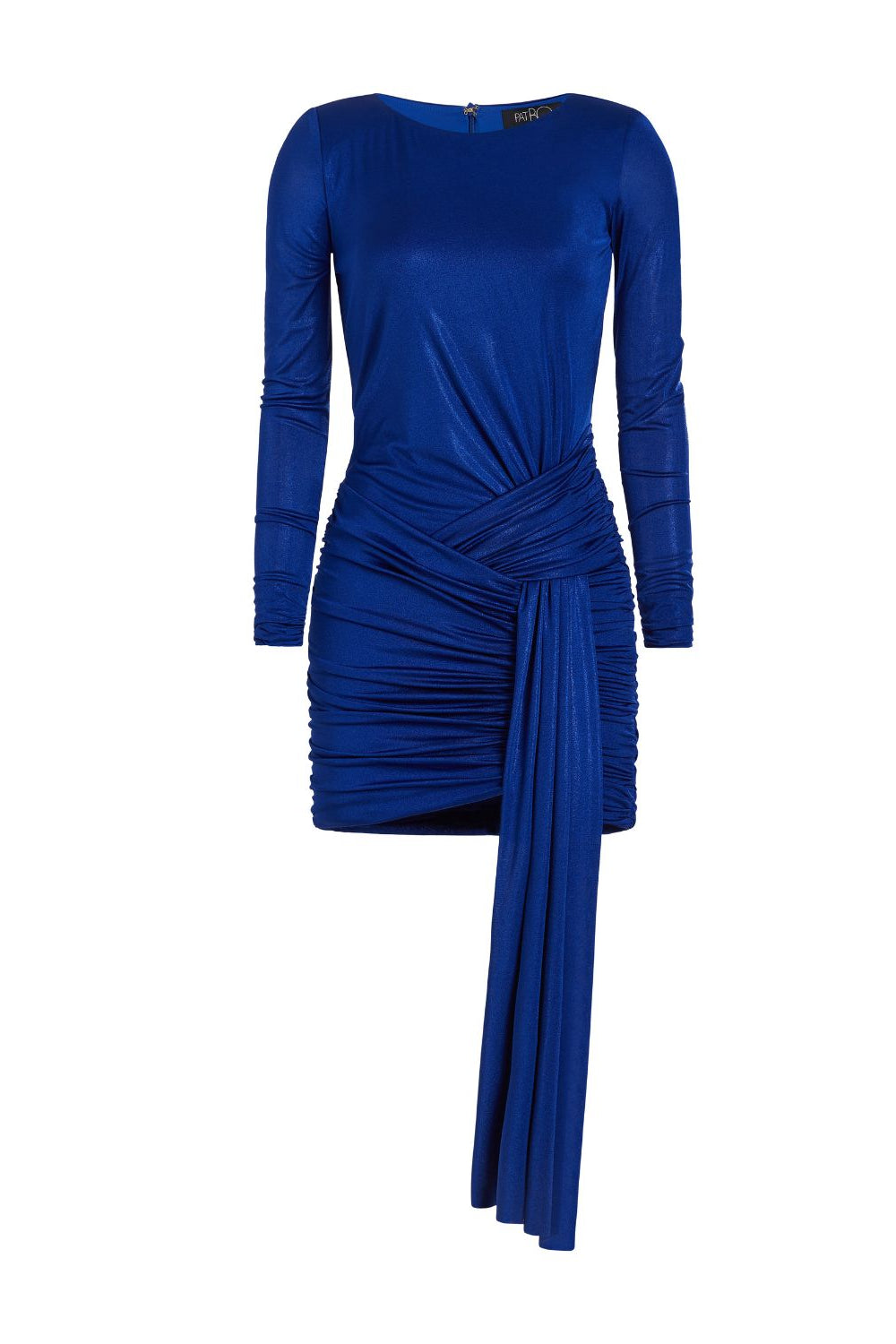 Metallic Jersey Long Sleeve Mini Dress