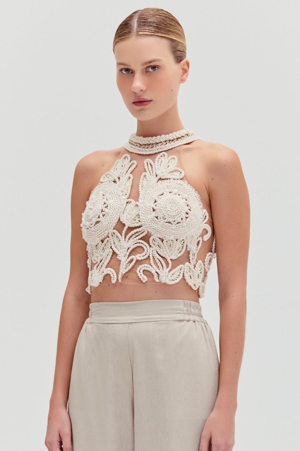 ARTICHOKE EMBROIDERED TOP