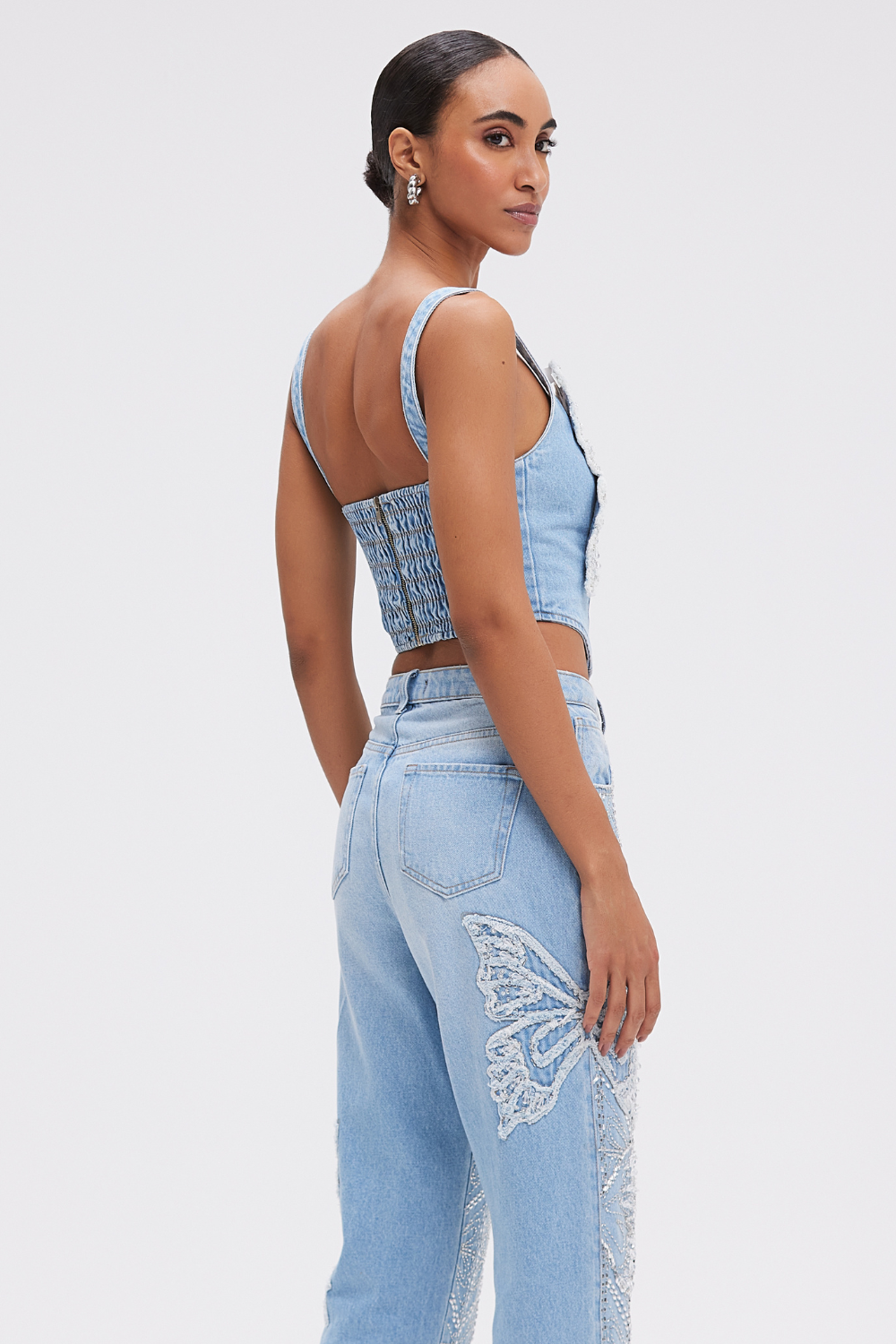 BUTTERFLY DENIM TOP (RUNWAY)