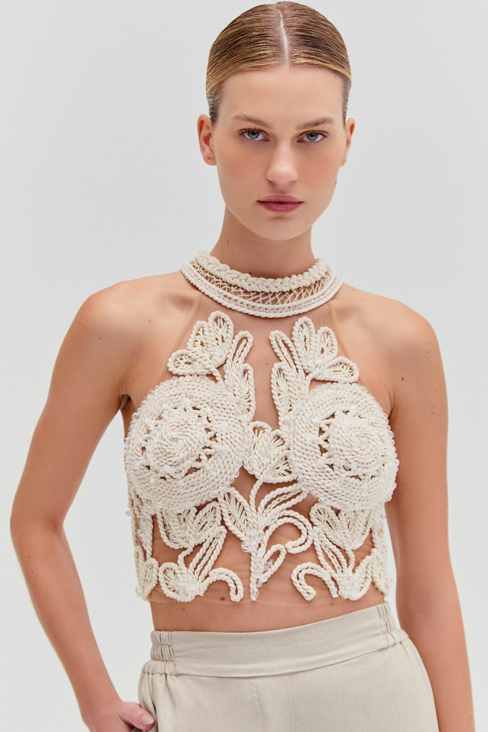 ARTICHOKE EMBROIDERED TOP
