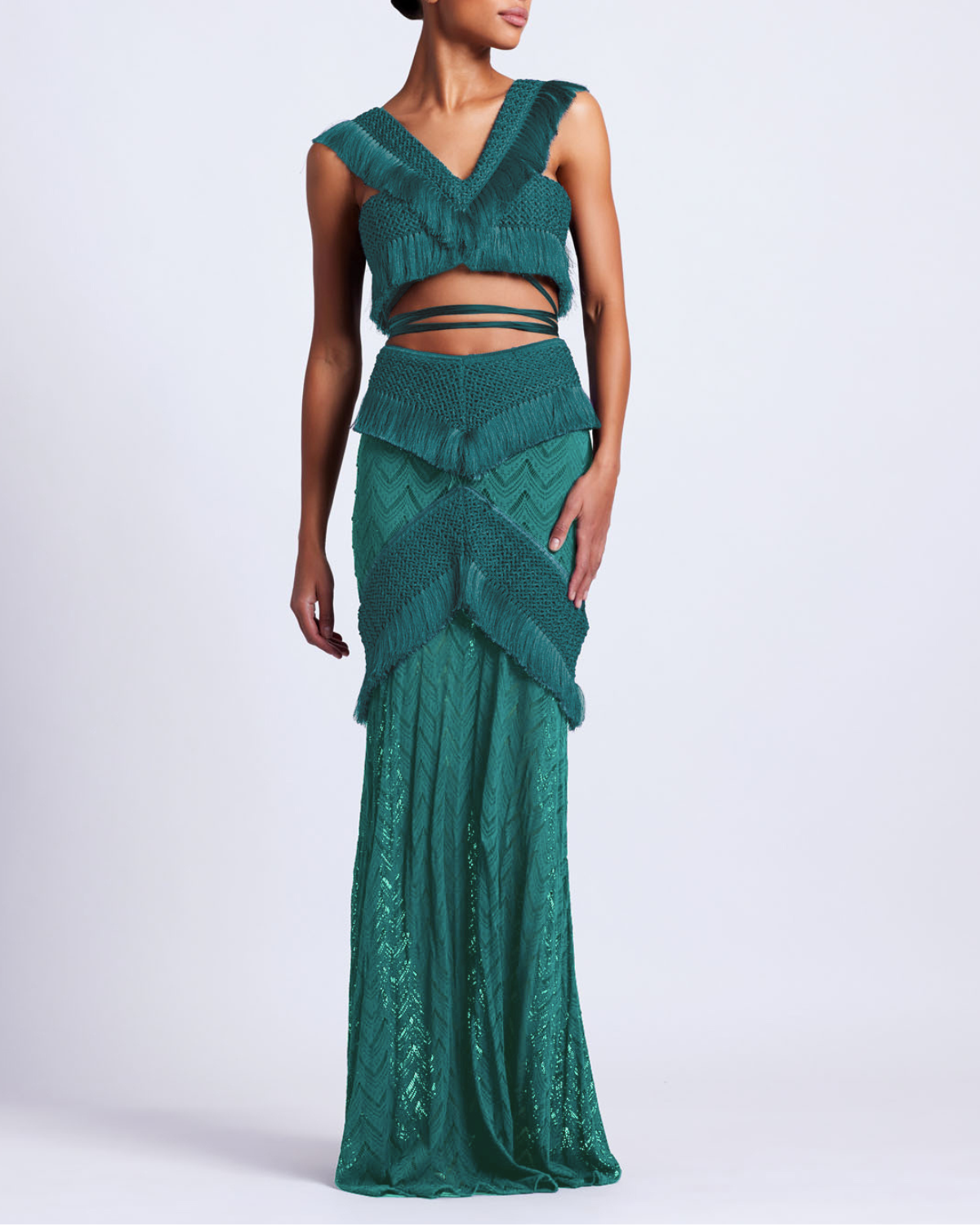 Fringe skirt maxi online