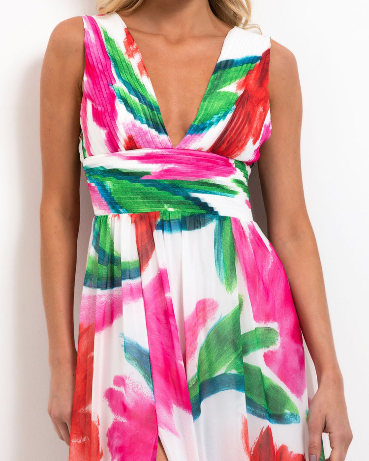 Allegro Deep V-Neck Maxi Dress (FINAL SALE)