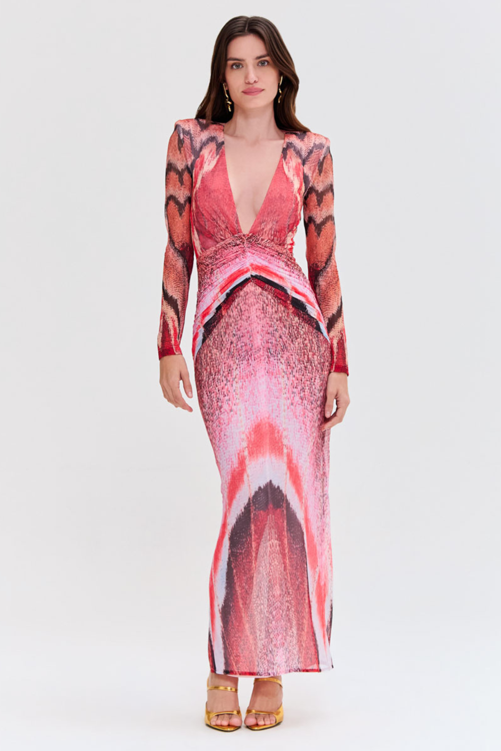 Papillon Tulle LONG Dress - Light Orange / 4 Papillon Tulle LONG Dress - Light Orange / 4