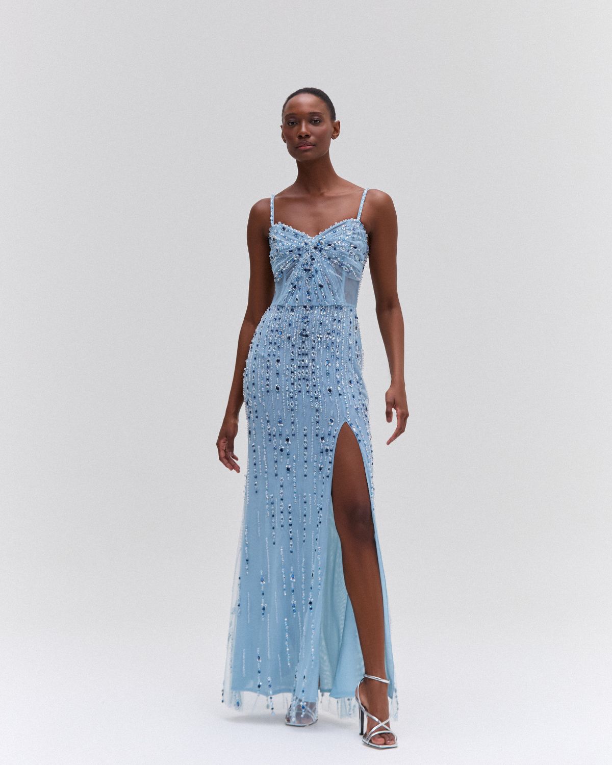 Moonstone Beaded Maxi Dress RUNWAY