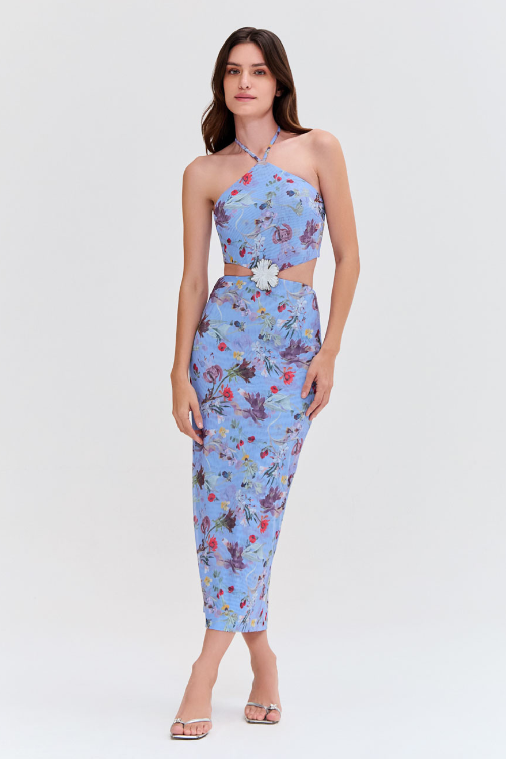 LILY FLOWER HALTERNECK DRESS PatBO LILY FLOWER HALTERNECK DRESS PatBO