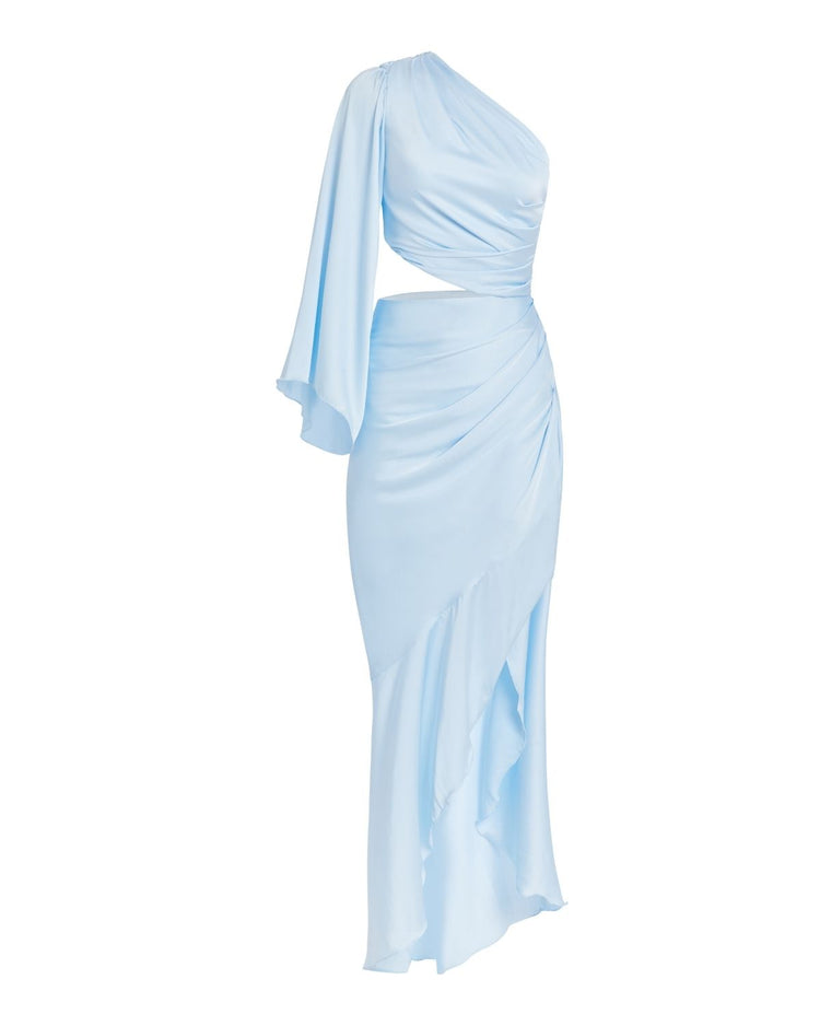 ONE SHOULDER DRAPED MAXI DRESS (FINAL SALE)