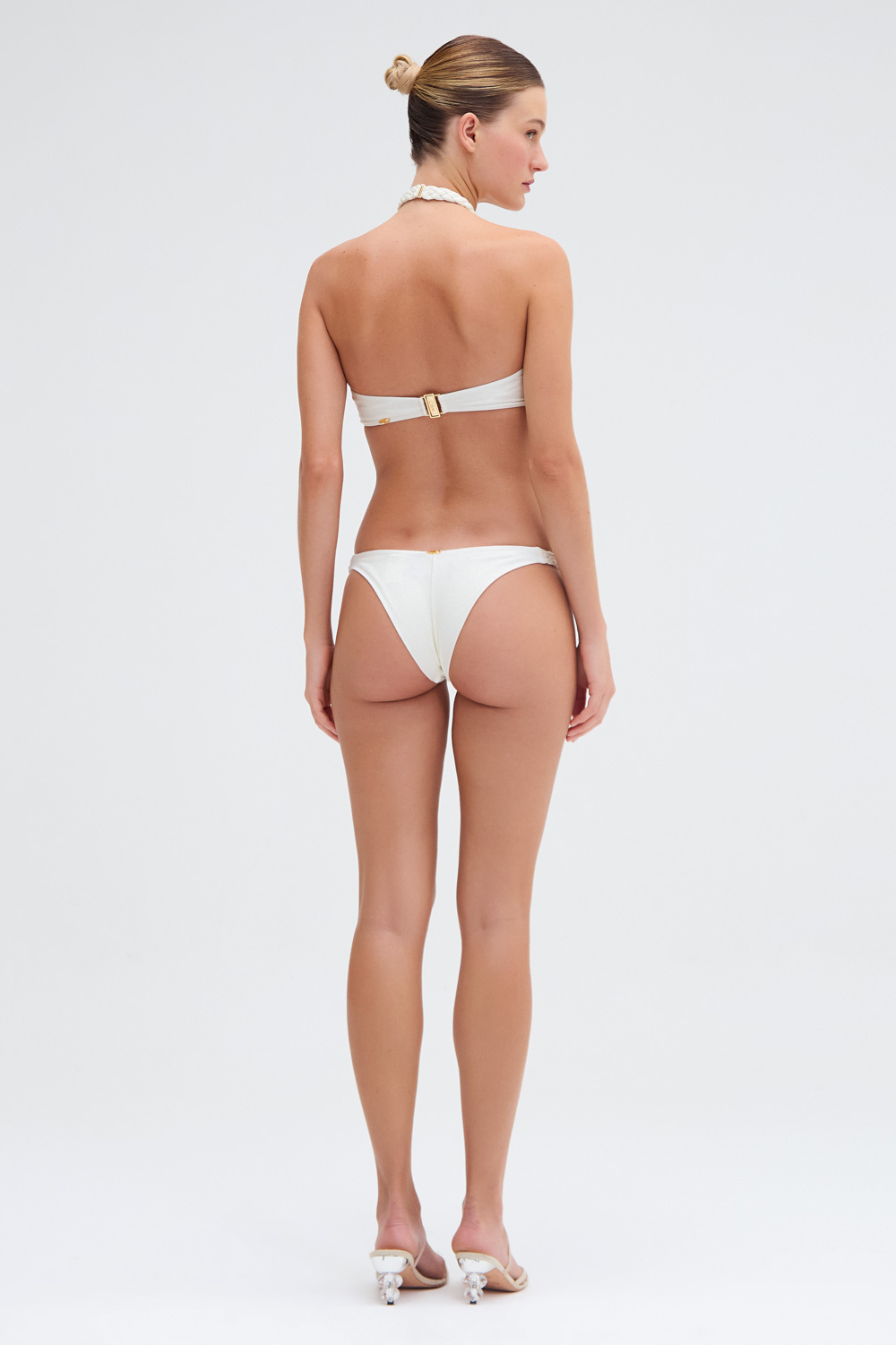 PATBO X CAMILA COELHO JERSEY SANDS HALTERNECK BRAIDED BIKINI TOP