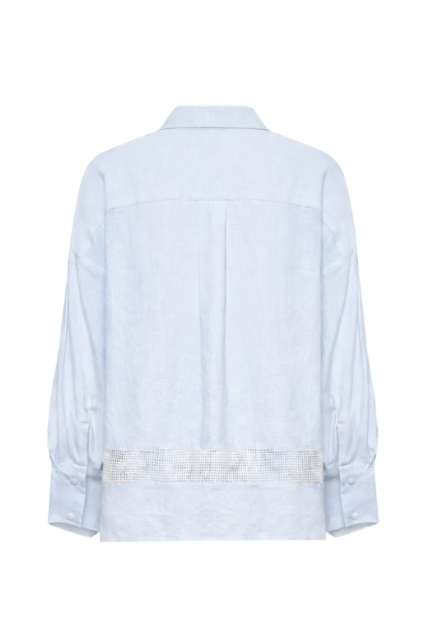 ACQUAMIST LINEN EMBROIDERED SHIRT