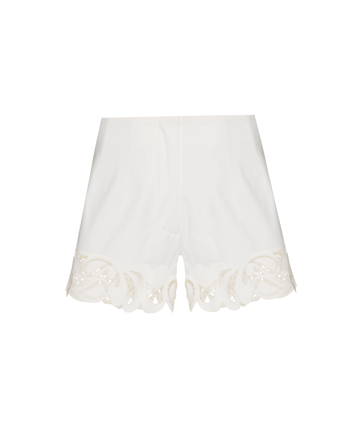Lasercut Cotton Poplin Shorts