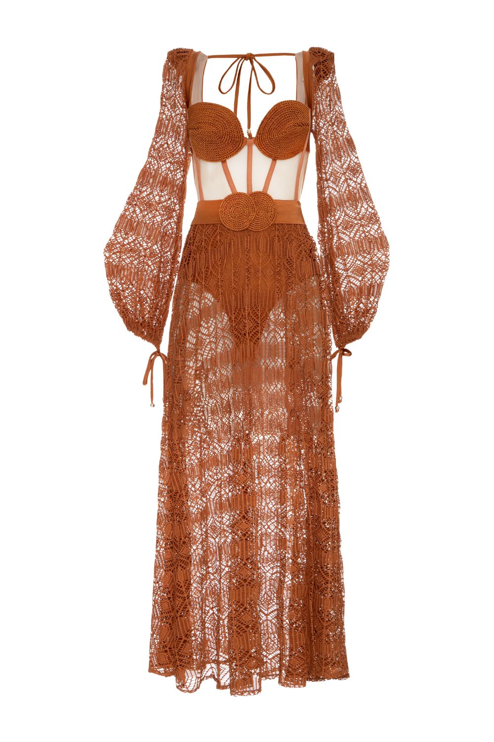 PINE LACE BUSTIER DRESS