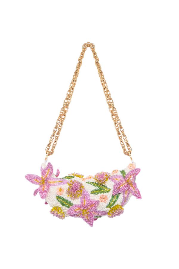 BRUMA COTTON POPLIN BAG EMBROIDERED FLOWERS