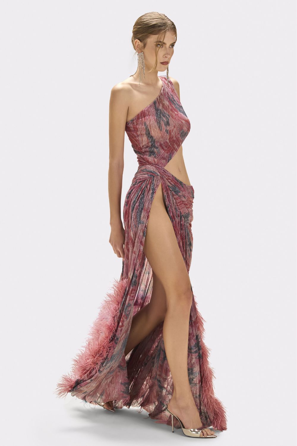 TWIST FEATHER GOWN