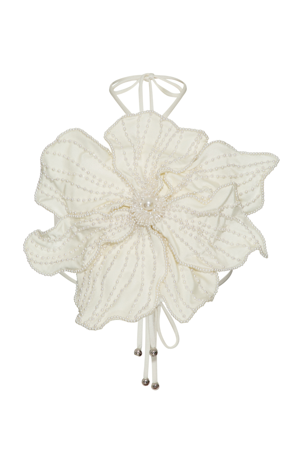 HAND-BEADED FLOWER TOP