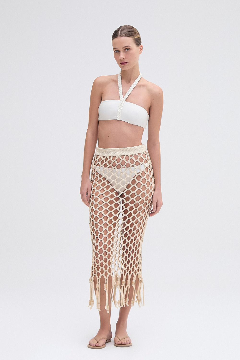 PATBO X CAMILA COELHO BEADED BEACH SKIRT
