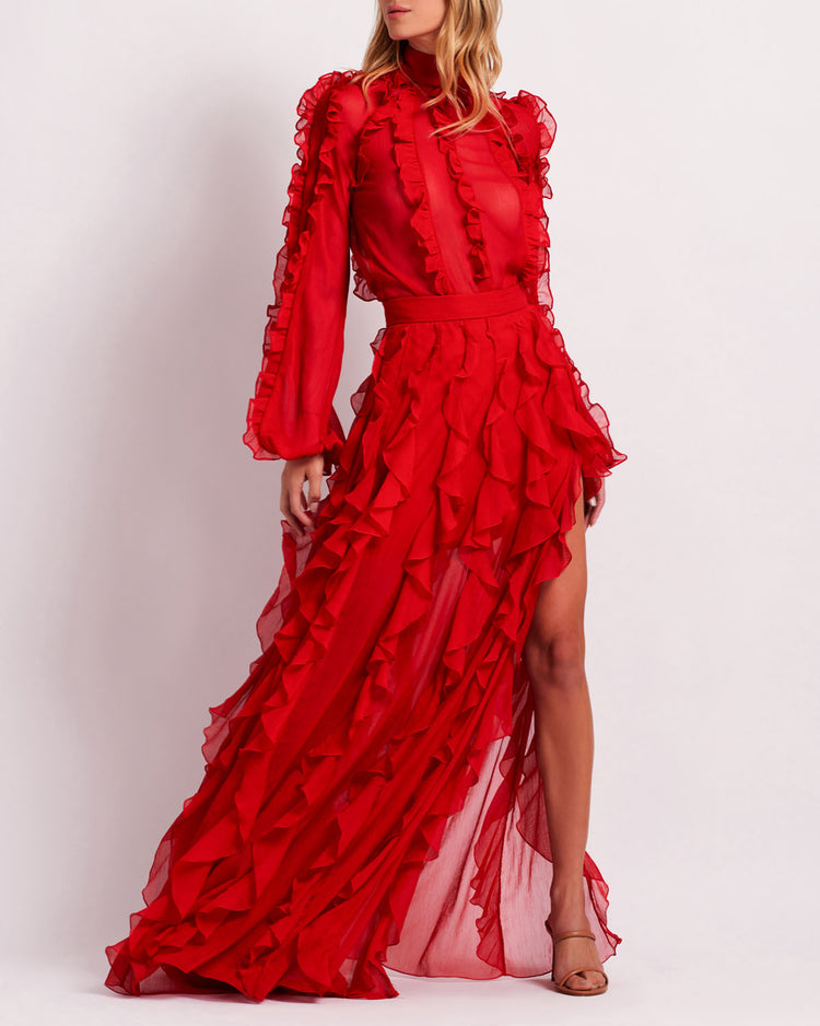 Ruffle Maxi Skirt (RUNWAY)