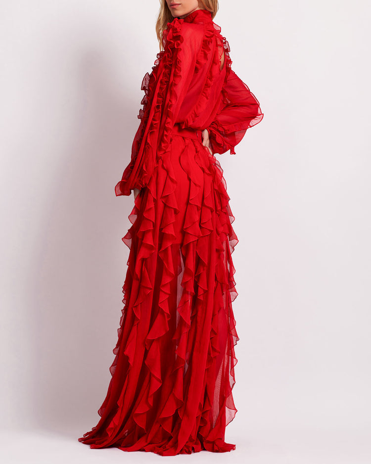 Ruffle Maxi Skirt (RUNWAY)
