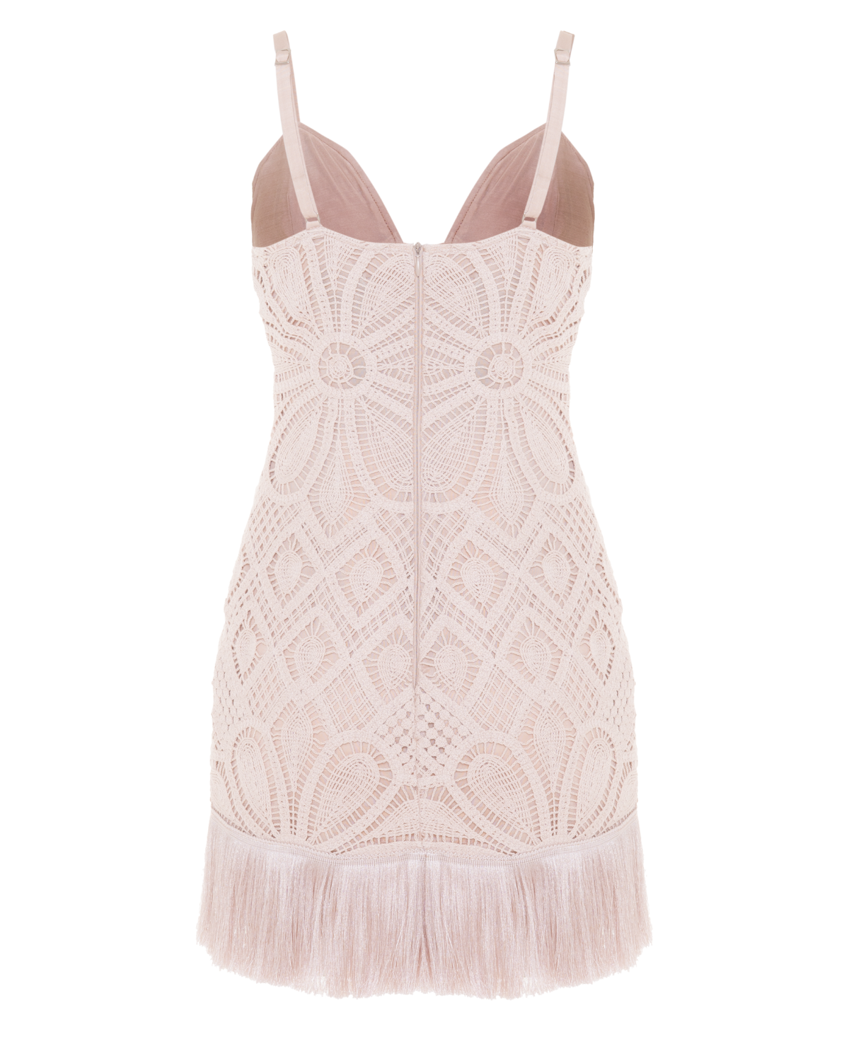 FLOWER CROCHET EMBROIDERED MINI DRESS