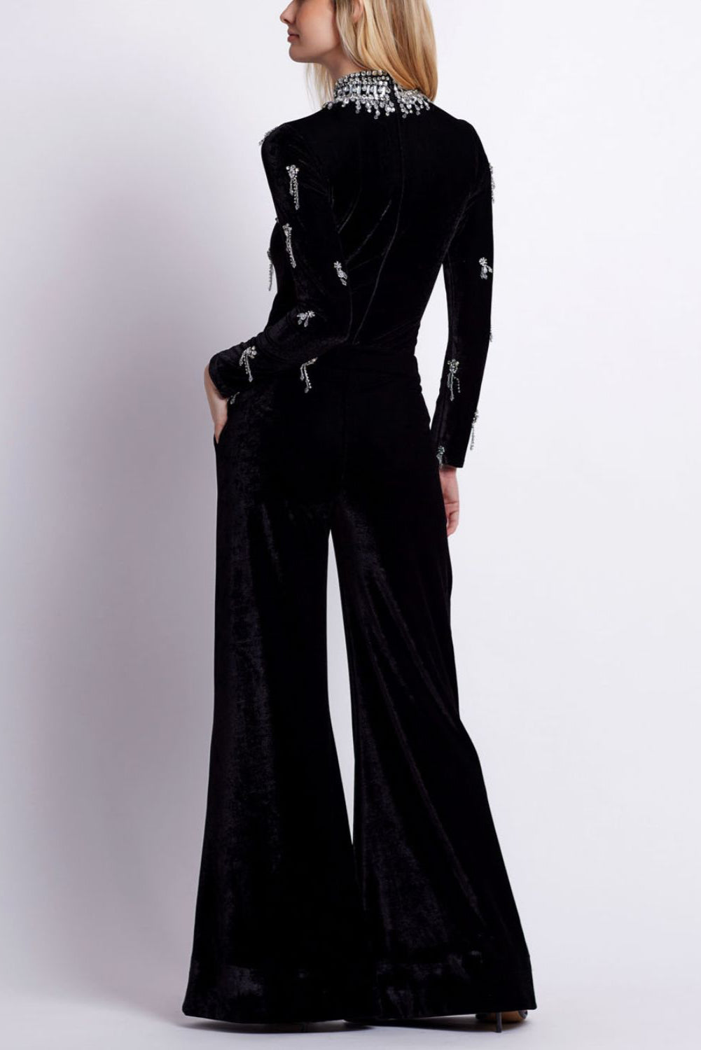 VELVET WIDE LEG PANT