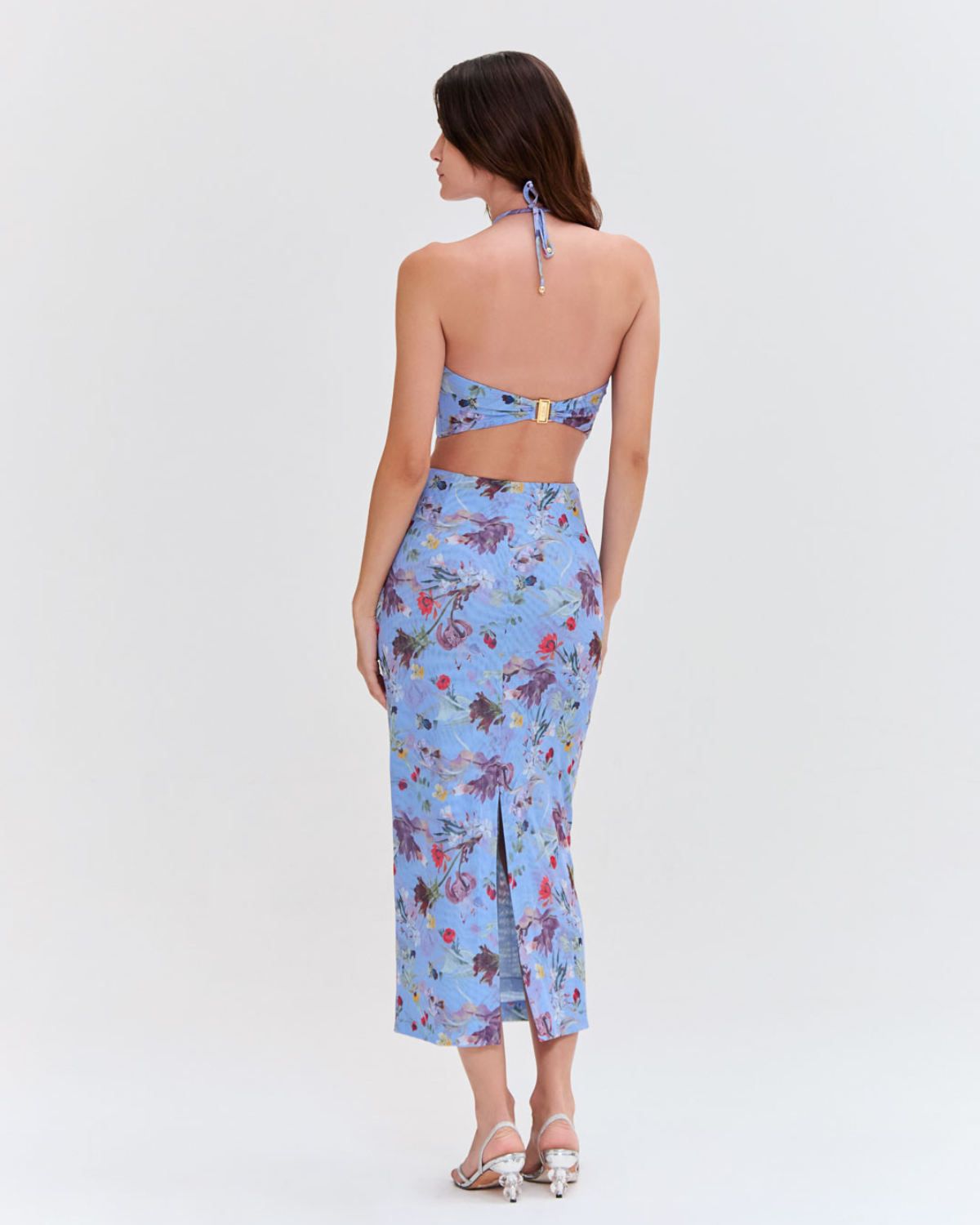 LILY FLOWER HALTERNECK DRESS