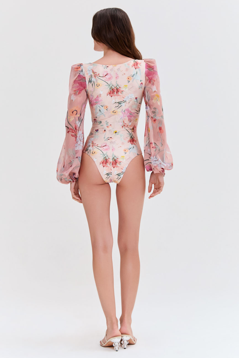 LILY FLOWER LONG SLEEVE SWIMSUIT
