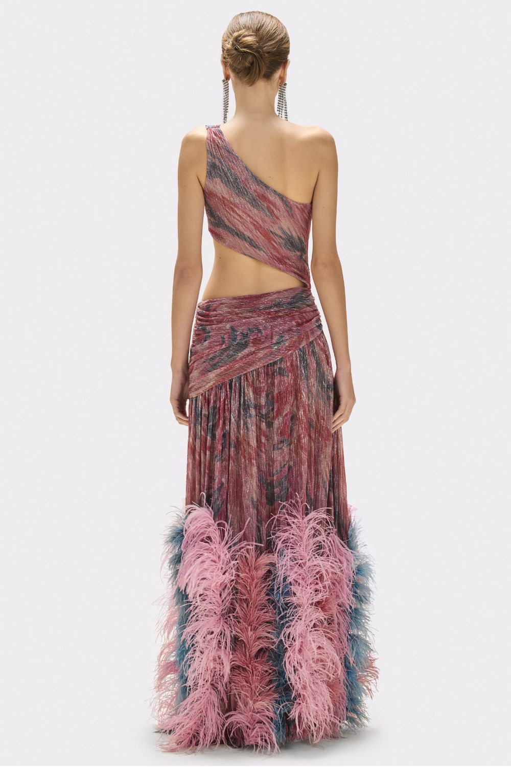 TWIST FEATHER GOWN