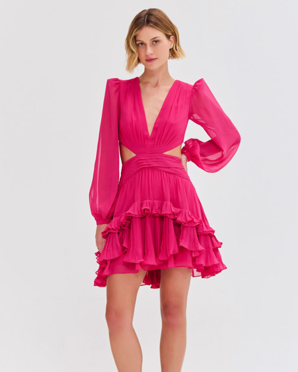 DEEP V CUTOUT MINI DRESS