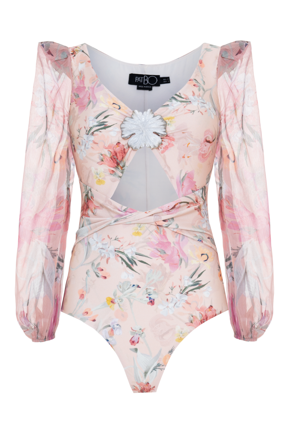 LILY FLOWER LONG SLEEVE SWIMSUIT