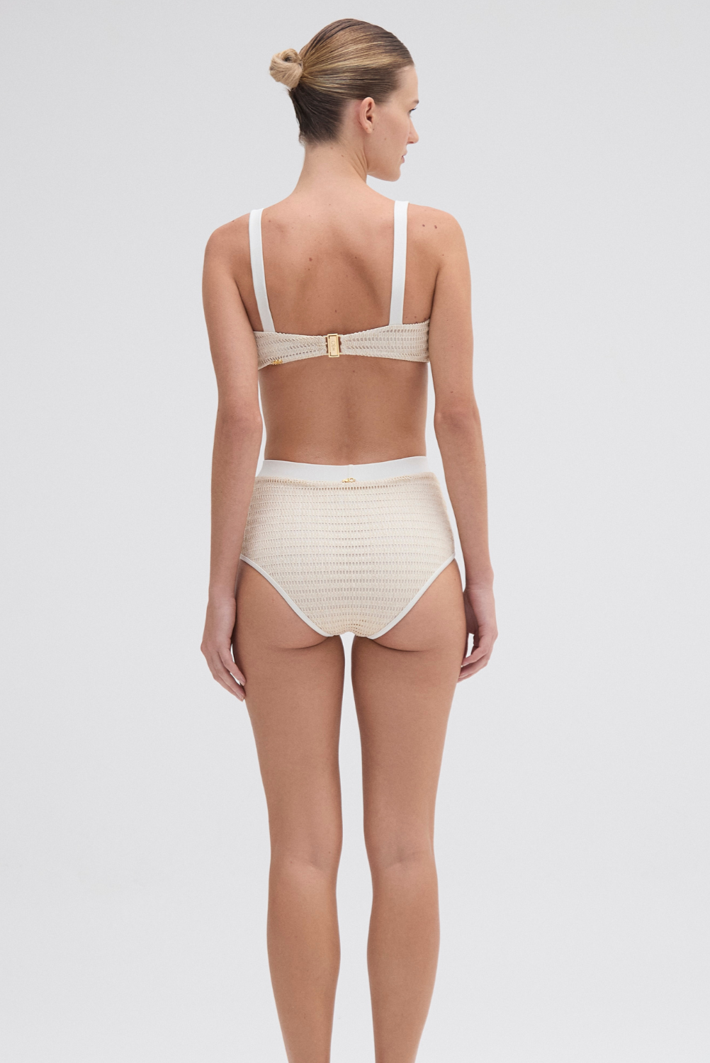 METALLIC HIGH WAIST BIKINI BOTTOM