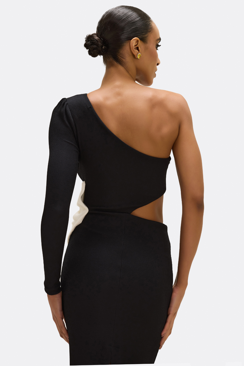 GRACE KNIT ONE SHOULDER MIDI DRESS