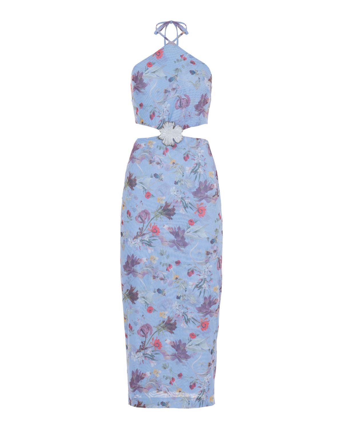 LILY FLOWER HALTERNECK DRESS
