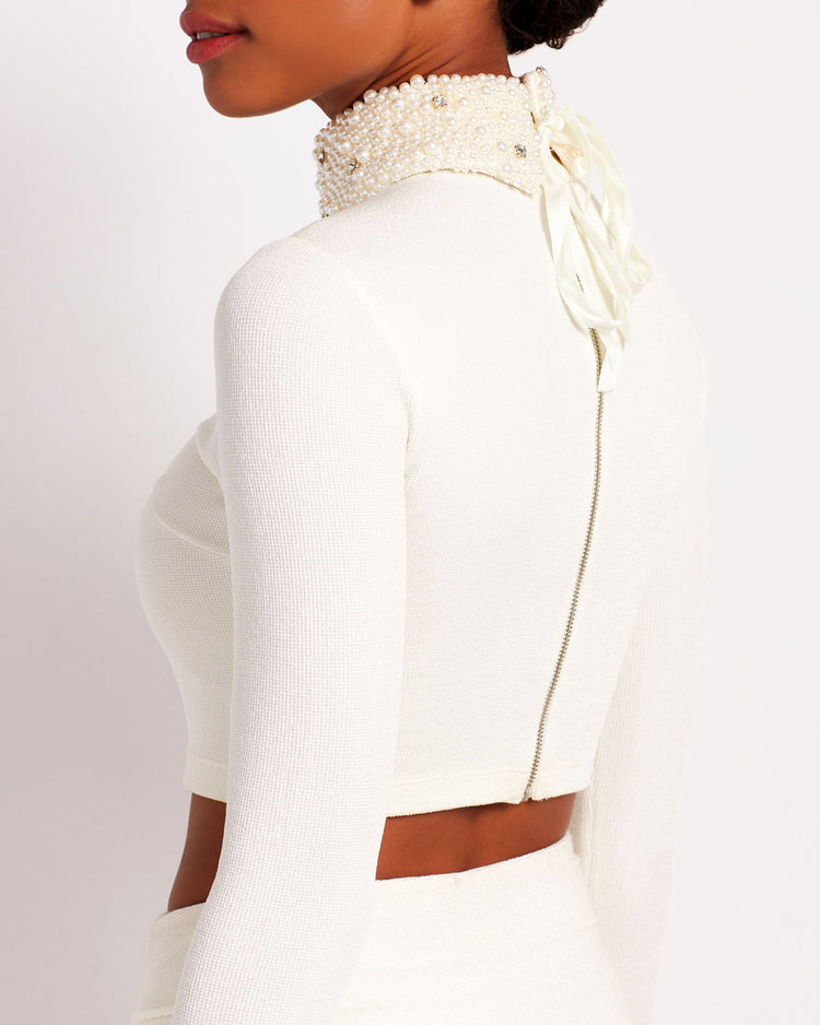 Pearl-Beaded Collar