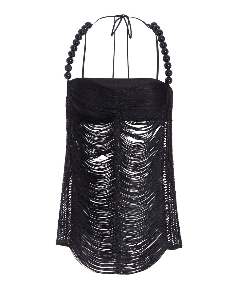 DRAPED FRINGE TOP