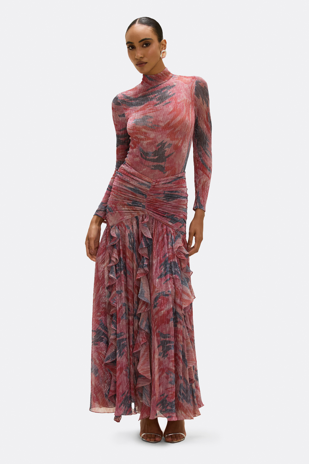 TWIST FLUTTER MAXI SKIRT