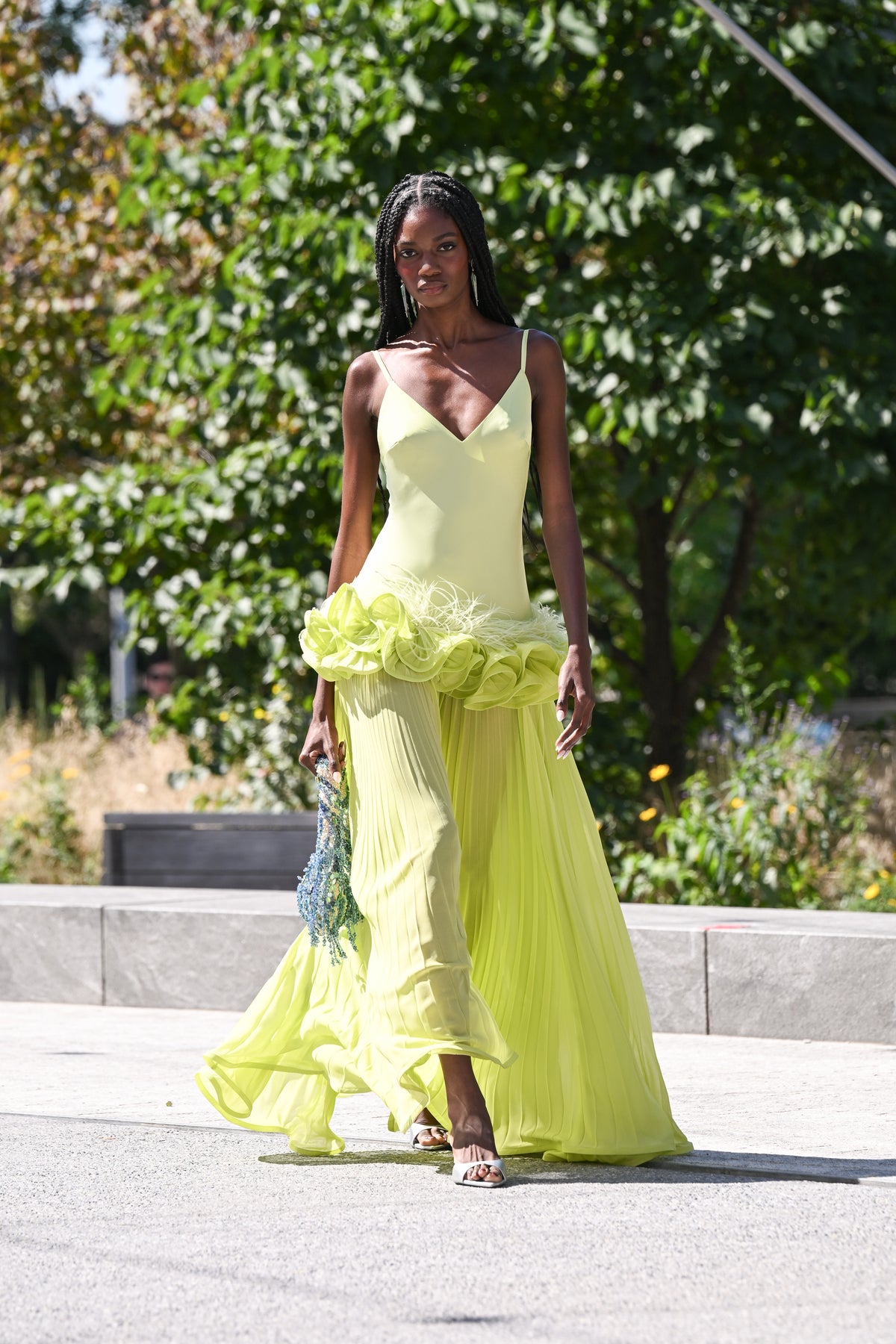 LIME PETAL MAXI DRESS (RUNWAY)