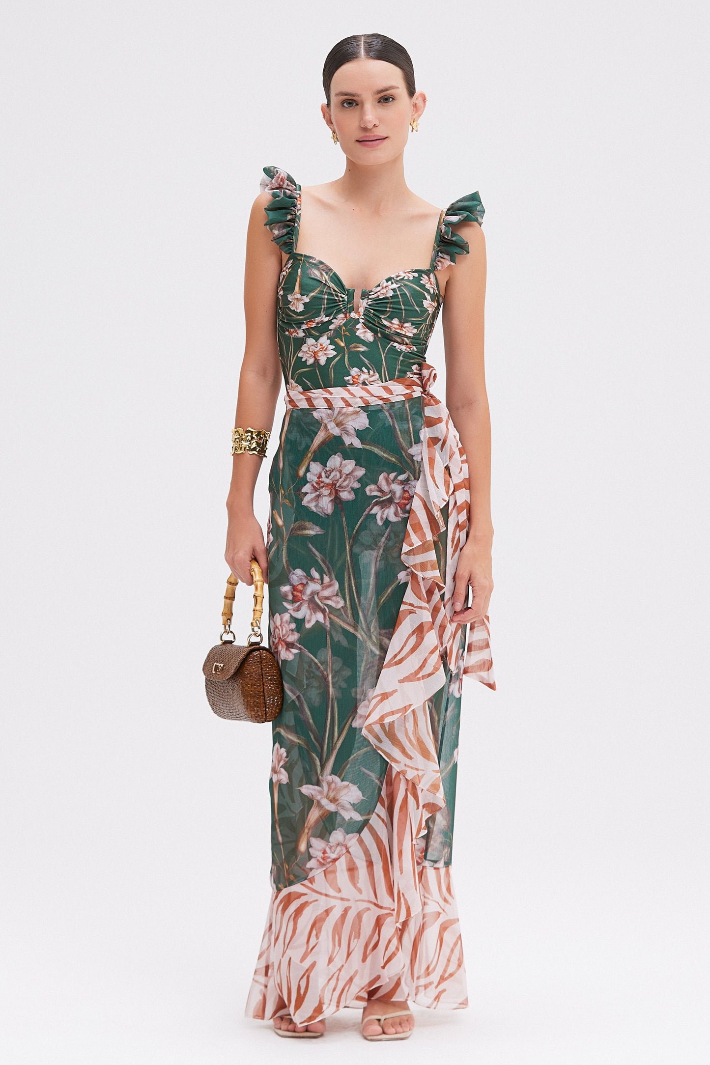 BOTANIC RETRO WRAP SKIRT