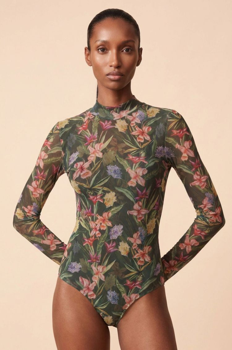 BURLE FLORA TULLE BODYSUIT (RUNWAY)