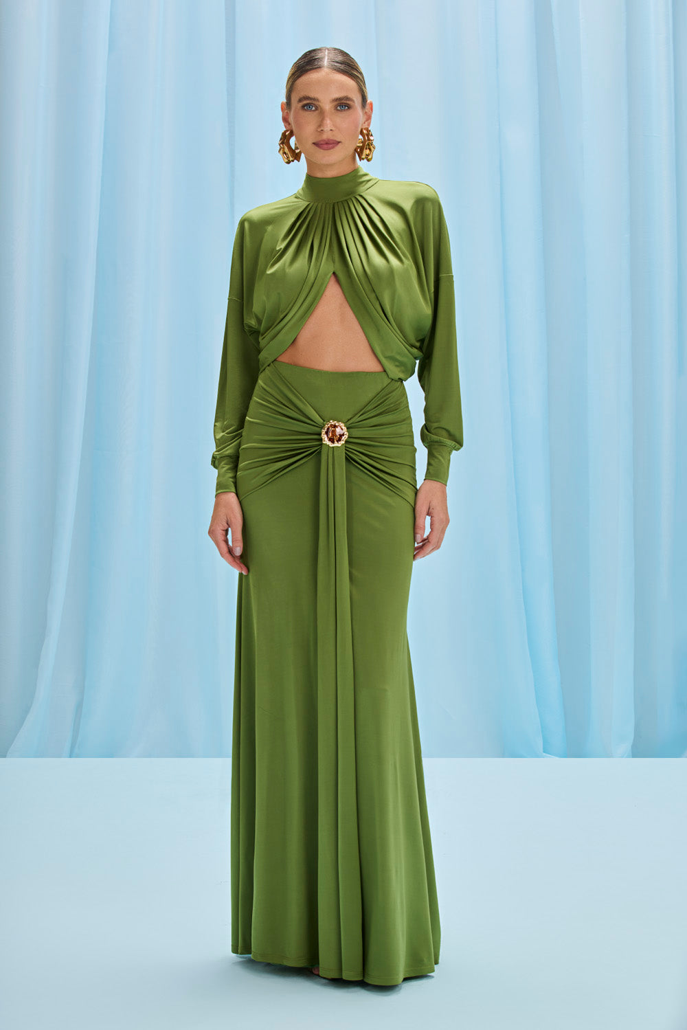PatBO | Intensity Jersey Maxi Skirt | L | Green PatBO | Intensity Jersey Maxi Skirt | L | Green