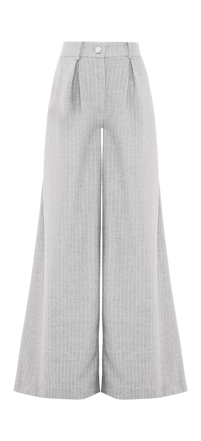 METALLIC PINSTRIPE PANT