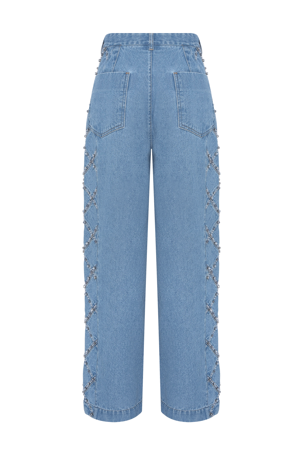 MARINA DENIM EMBROIDERED PANTS
