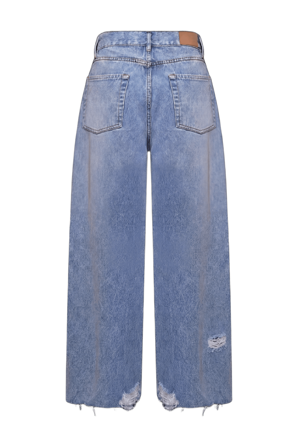 MARINA DENIM EMBROIDERED POCKET PANTS
