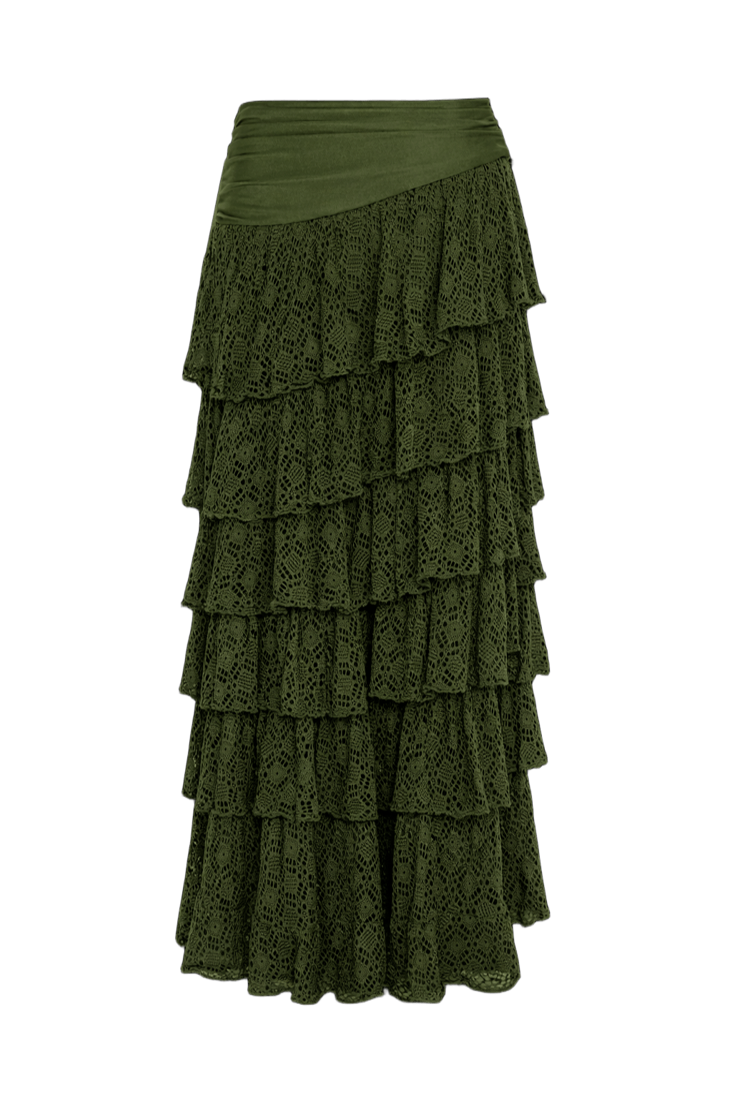 SIRENA LYCRA RUFFLE MAXI SKIRT