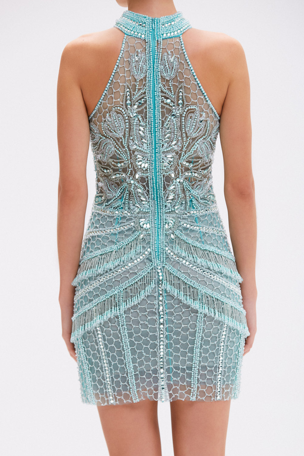 BUTTERFLY EMBROIDERY MINI DRESS