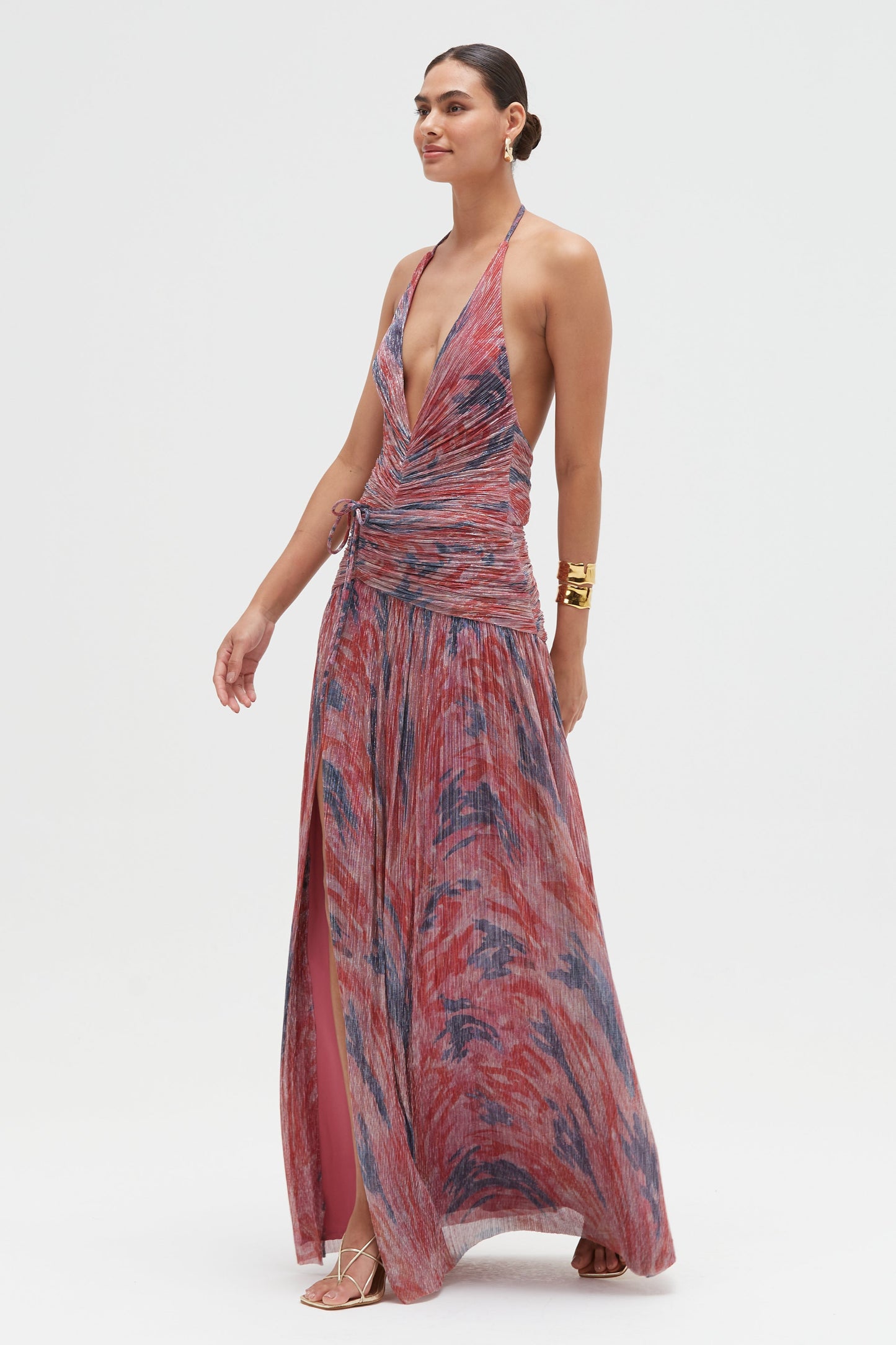 TWIST FLUTTER MAXI SKIRT