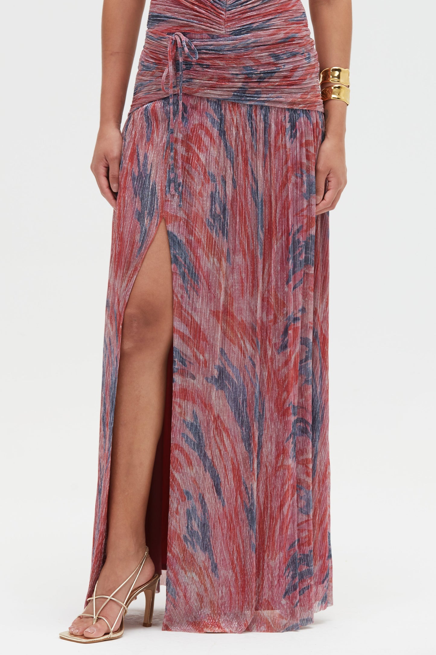 TWIST FLUTTER MAXI SKIRT