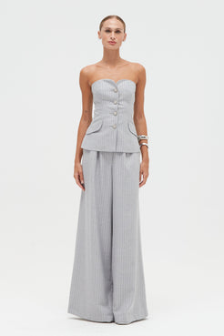 METALLIC PINSTRIPE PANT