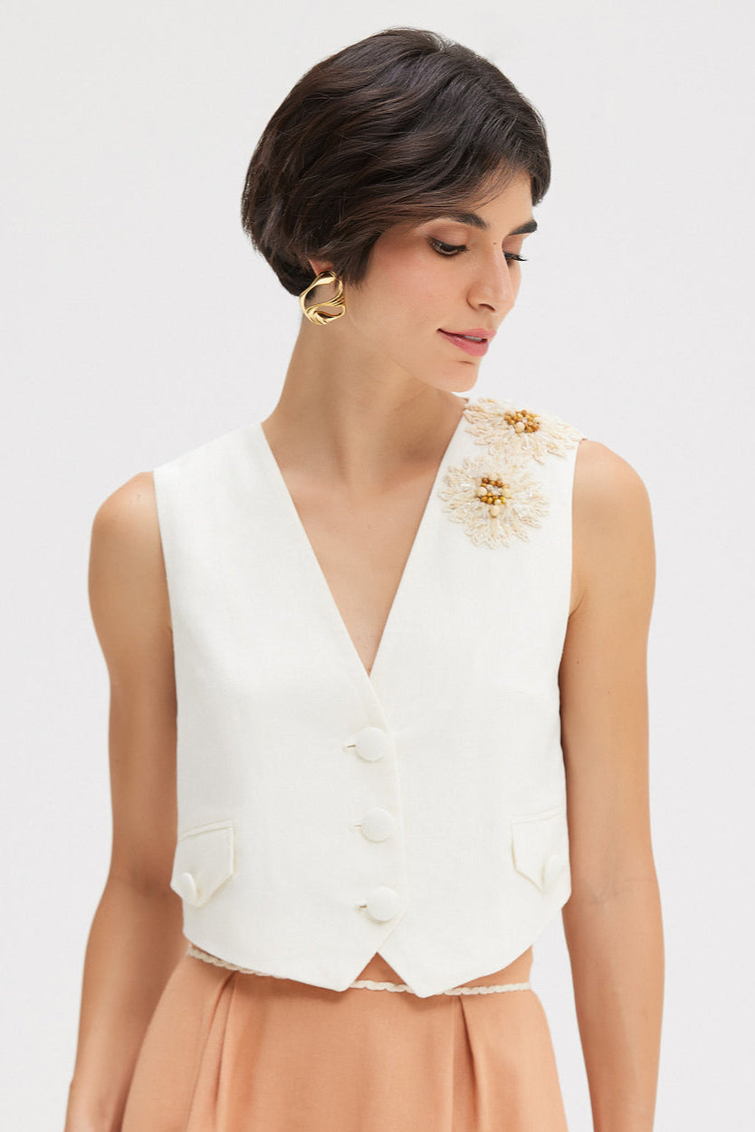 TROPIC LINEN VEST