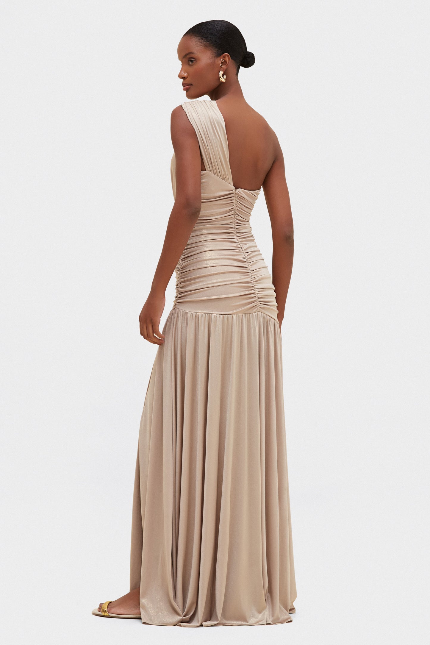 DUNE JERSEY ONE SHOULDER GOWN