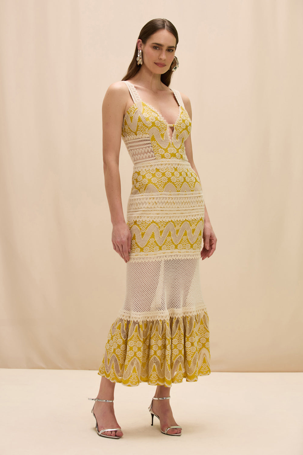 FLORA LACE MIDI DRESS