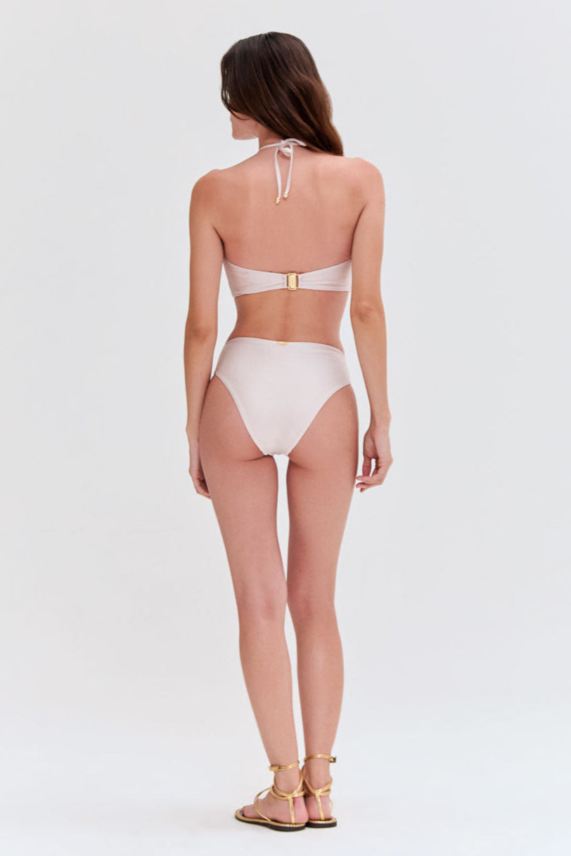 SEASHELL LYCRA HIGH WAIST LACE BIKINI BOTTOM
